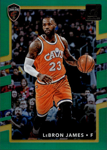 2017-18 LeBron James Donruss GREEN FOIL 78/99 #27 Cleveland Cavaliers *NRMT*