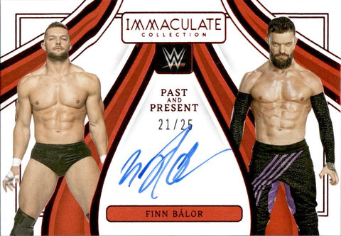 2023 Finn Balor Panini Immaculate Collection WWE PAST AND PRESENT RED AUTO 21/25 AUTOGRAPH #PP-FBL Monday Night Raw
