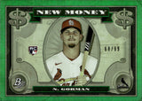 2023 Nolan Gorman Bowman Platinum NEW MONEY GREEN ROOKIE 68/99 RC #NM-6 St. Louis Cardinals