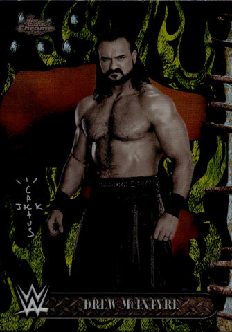 2025 Drew McIntyre Topps Chrome Cactus Jack BLACK & YELLOW REFRACTOR #39