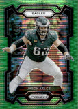 2023 Jason Kelce Panini Prizm NEON GREEN PULSAR #245 Philadelphia Eagles