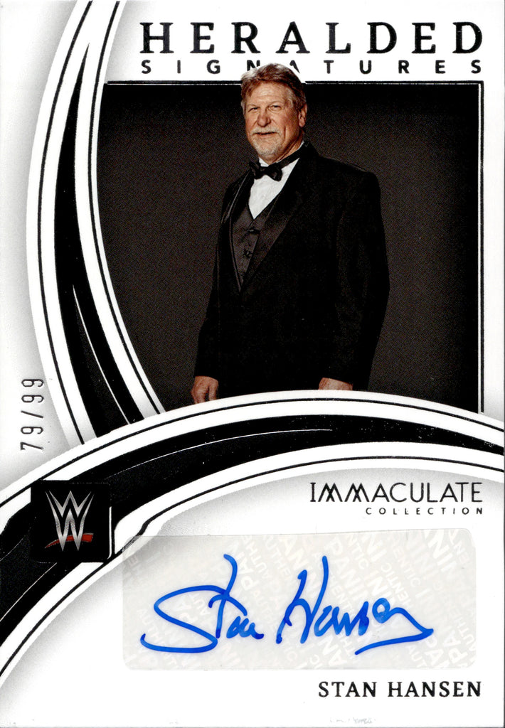 Stan Rothstein Signature 2022 Stan Hansen Panini Immaculate WWE HERALDED SIGNATURES AUTO 79/99