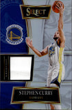 2021-22 Stephen Curry Panini Select SELECTIVE SWATCHES HOLO SILVER GAME USED JERSEY RELIC #SS-SCY Golden State Warriors