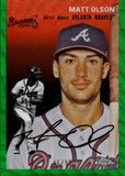 2023 Matt Olsen Topps Chrome Platinum Anniversary GREEN WAVE REFRACTOR 46/99 #199 Atlanta Braves