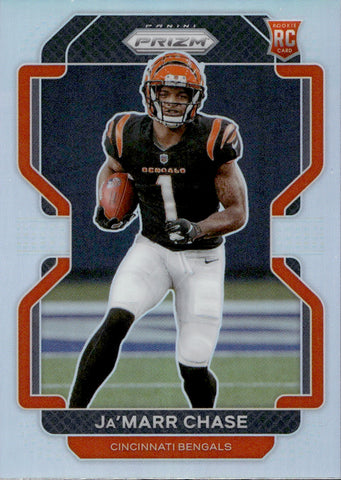 2021 Ja'Marr Chase Panini Prizm ROOKIE VARIATION HOLO SILVER RC #V-337 Cincinnati Bengals