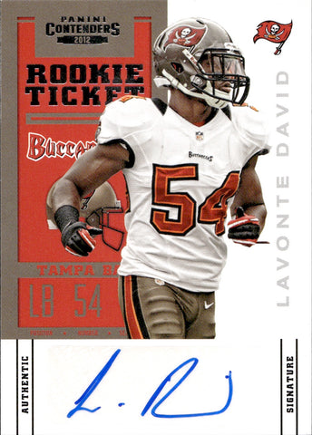 2012 LaVonte David Panini Contenders ROOKIE TICKET AUTO AUTOGRAPH RC #158 Tampa Bay Buccaneers 7