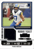 2023 Puka Nacua Panini Contenders ROOKIE TICKET JERSEY RELIC RC #TS13 Los Angeles Rams