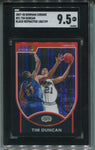2007-08 Tim Duncan Bowman Chrome BLACK REFRACTOR 188/199 SGC 9.5 #21 San Antonio Spurs HOF 3511