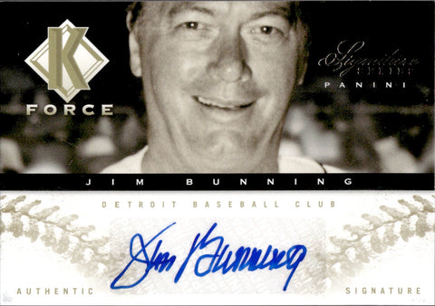 2012 Jim Bunning Panini Signature Series K FORCE AUTO 5/5 AUTOGRAPH #13 Detroit Tigers HOF
