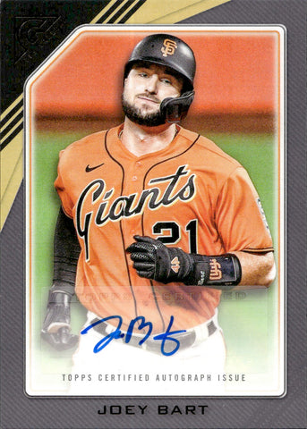 2022 Joey Bart Topps Gallery YOUNG STARS AUTO AUTOGRAPH #YSA-JB San Francisco Giants