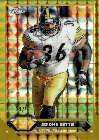 2023 Jerome Bettis Topps Composite Chrome GOLD GEOMETRIC REFRACTOR 39/50 #26 Pittsburgh Steelers HOF