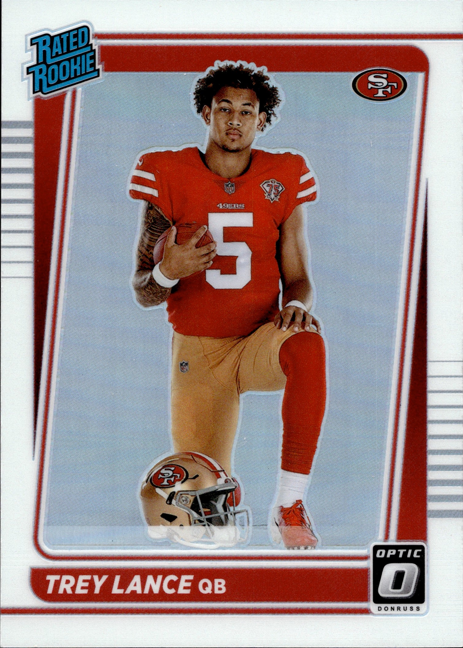 Trey Lance Variation deals Holo Rated Rookie Optic Football no.203 49ers