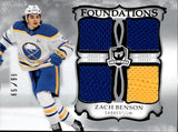 2023-24 Zach Benson Upper Deck The Cup ROOKIE FOUNDATIONS QUAD JERSEY 65/99 REIC RC #F-ZB Buffalo Sabres