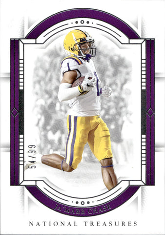 2024 Ja'Marr Chase Panini National Treasures Collegiate 54/99 #24 Cincinnati Bengals