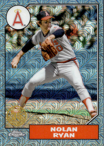 2022 Nolan Ryan Topps Update '87 SILVER PACK CHROME BLUE REFRACTOR 071/150 #T87C-25 California Angels HOF