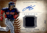 2015 Francisco Lindor Bowman Inception JERSEY AUTO AUTOGRAPH RELIC #IAR-FL Cleveland Indians