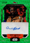 2023 Gary Beadle as Clem Andor Topps Finest Star Wars GREEN WAVE REFRACTOR AUTO 57/99 AUTOGRAPH #FA-GB