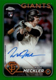 2024 Wade Meckler Topps Chrome ROOKIE GREEN REFRACTOR AUTO 09/99 AUTOGRAPH #RA-WM San Francisco Giants