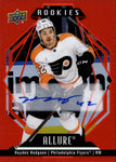 2022-23 Hayden Hodgson Upper Deck Allure ROOKIE RED RAINBOW AUTO AUTOGRAPH RC #149 Philadelphia Flyers