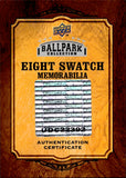 2008 Frank Thomas David Ortiz Justin Morneau Jim Thome Jason Giambi Casey Kotchman Aubrey Huff Richie Sexton Upper Deck Ballpark 8 SWATCH JERSEY RELIC #304 White Sox Red Sox Twins Phillies Yankees Angels Rays Mariners