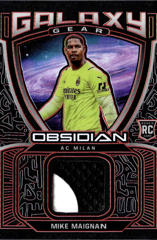 2021-22 Mike Maignan Panini Obsidian ELECTRIC ETCH RED GALAXY GEAR ROOKIE PATCH 20/25 RELIC RC #GG-MMN AC Milan