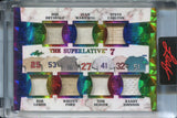 2025 Bob Lemon Don Drysdale Whitey Ford Juan Marichal Tom Seaver Steve Carlton Randy Johnson Leaf Superlative 7 PIECE RAINBOW FOIL JERSEY BAT 6/8 RELIC #TS7-7 Indians Yankees Mets Mariners Dodgers Giants Phillies HOF
