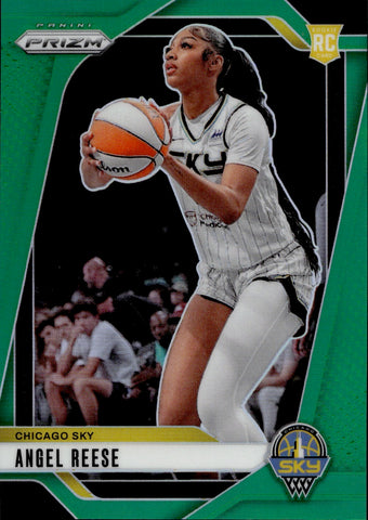 2024 Angel Reese Panini Prizm WNBA GREEN ROOKIE RC #10 Chicago Sky