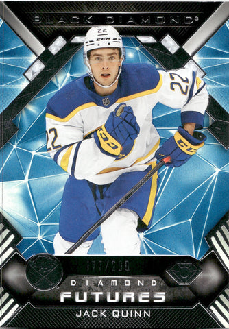 2022-23 Jack Quinn Upper Deck Black Diamond ROOKIE DIAMOND FUTURES 177/299 RC #BDF-JQ Buffalo Sabres