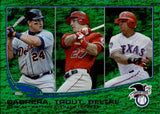 2013 Mike Trout Miguel Cabrera Andrian Beltre Topps EMERALD LEAGUE LEADERS #294 Angels Tigers Rangers 2