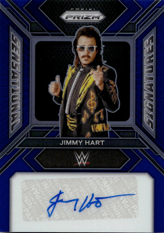 2024 Jimmy Hart Panini Prizm BLUE SENSATIONAL SIGNATURES AUTO 34/49 AUTOGRAPH #SS-HAR WWE Legend