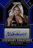 2023 Beth Phoenix Panini Prizm WWE BLUE LEGENDARY SIGNATURES AUTO 42/49 AUTOGRAPH #LS-BPX WWE HOF