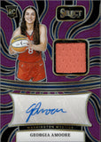 2025 Georgia Amoore Panini Select AUTOGRAPHED MEMORABILIA PURPLE PRIZM ROOKIE 81/99 AUTO JERSEY RC #AM-GA Washington Mystics