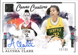 2025 Alysha Clark Panini Impeccable WNBA CANVAS CREATIONS AUTOGRAPH 35/99 AUTO #CC-AC Seattle Storm