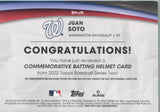 2022 Juan Soto Topps Series 2 BATTING HELMET COMMEMORATIVE RELIC #BH-JS Washington Nationals