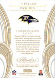 2025 Lamar Jackson Panini Flawless HOLO GOLD PATCH 02/25 RELIC #PAT-LMJ Baltimore Ravens