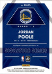 2019-20 Jordan Poole Donruss Optic SIGNATURE SERIES CHOICE PRIZM ROOKIE AUTO AUTOGRAPH RC #SS-JPL Golden State Warriors