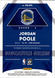 2019-20 Jordan Poole Donruss Optic SIGNATURE SERIES CHOICE PRIZM ROOKIE AUTO AUTOGRAPH RC #SS-JPL Golden State Warriors