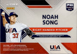 2020 Noah Song Panini Elite Extra Edition USA BASEBALL MATERIAL PATCH 01/10 RELIC Boston Red Sox