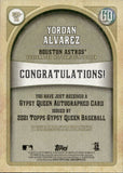 2021 Yordan Alvarez Topps Gypsy Queen SLATE SP AUTO AUTOGRAPH GQA-YA Houston Astros