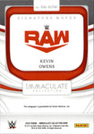 2022 Kevin Owens Panini Immaculate WWE SIGNATURE MOVES AUTO 39/49 AUTOGRAPH #SM-KOW Monday Night Raw