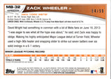 2013 Zack Wheeler Topps Chrome Update BLACK REFRACTOR ROOKIE 84/99 RC #MB-32 New York Mets