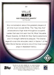 2023 Willie Mays Topps Transcendent CHROME 19/25 #51 San Francisco Giants HOF