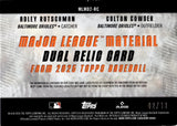 2025 Adley Rutschman Colton Cowser Topps MAJOR LEAGUE MATERIAL DUAL JERSEY 02/99 RELIC #MLMD2-RC Baltimore Orioles