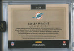 2024 Jaylen Wright Panini One EMERALD GREEN ROOKIE PATCH AUTO 47/49 AUTOGRAPH RELIC #28 Miami Dolphins
