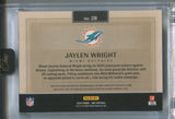 2024 Jaylen Wright Panini One EMERALD GREEN ROOKIE PATCH AUTO 47/49 AUTOGRAPH RELIC #28 Miami Dolphins