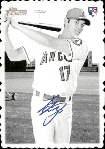 2018 Shohei Ohtani Topps Heritage High Number ROOKIE '69 DECKLE EDGE RC #1 Anaheim Angels