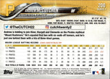 2018 Andrew McCutchen Topps Series 1 SP VARIATION #200 Pittsburgh Pirates