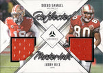 2024 Deebo Samuel Jerry Rice Panini Luminance REFLECTED MATERIALS DUAL JERSEY RELIC #RM-SF San Francisco 49ers