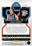 2021-22 Josh Giddey Panini Prizm HOLO SILVER ROOKIE RC #301 Oklahoma City Thunder