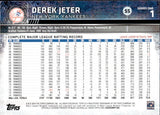 2015 Derek Jeter Topps Series 1 SP TIPPING CAP VARIATION #1 New York Yankees HOF